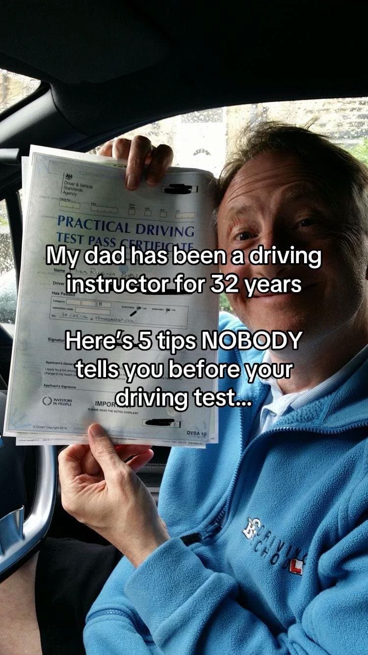 My dad has been a driving
instructor for 32 years
Here's 5 tips NOBODY
tells youโฆ