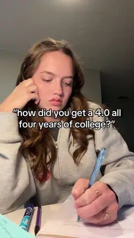 "how did you get a 4.0 all
four years of college?"
TLDL