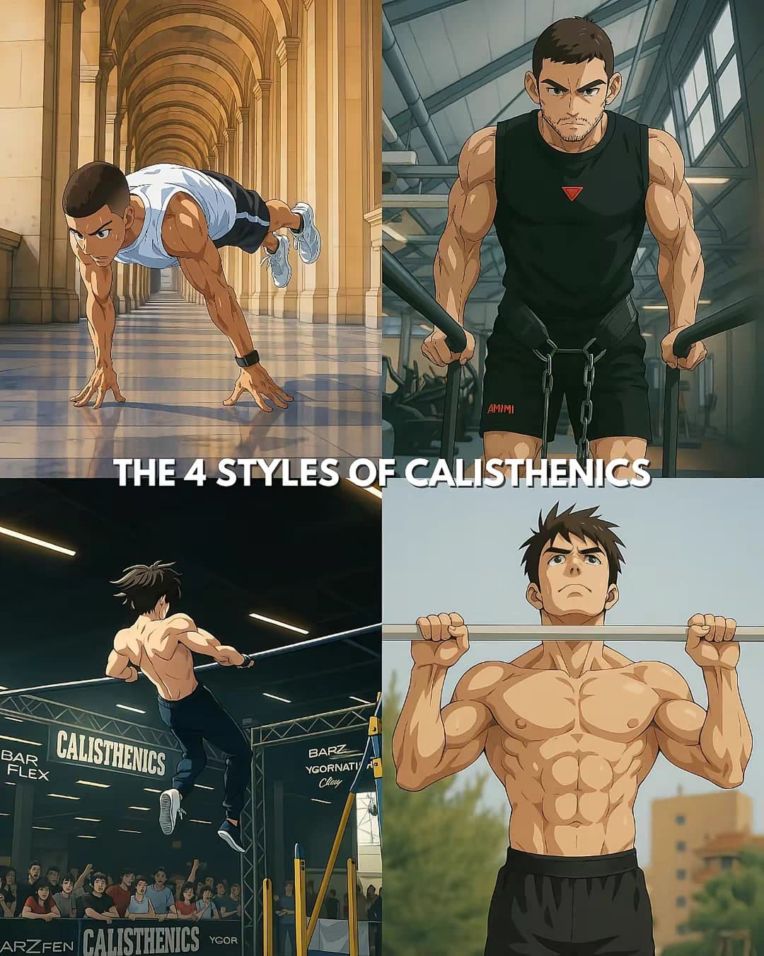 THE 4 STYLES OF CALISTHENICS