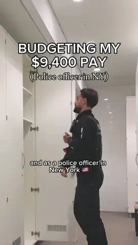 BUDGETING MY
$9,400 PAY
(Police officer in NY)
It's the end of the month
and a…