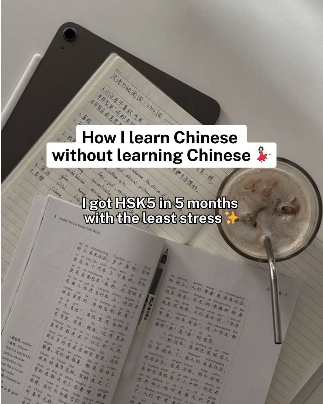How I learn Chinese without learning Chinese. I got HSK5 in 5 months ✨ with the …