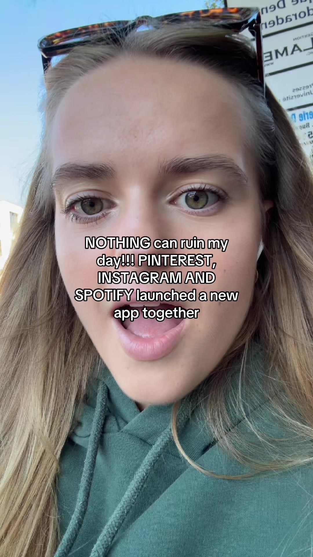 NOTHING can ruin my
day!!! PINTEREST,
INSTAGRAM AND
SPOTIFY launched a new
app tβ¦