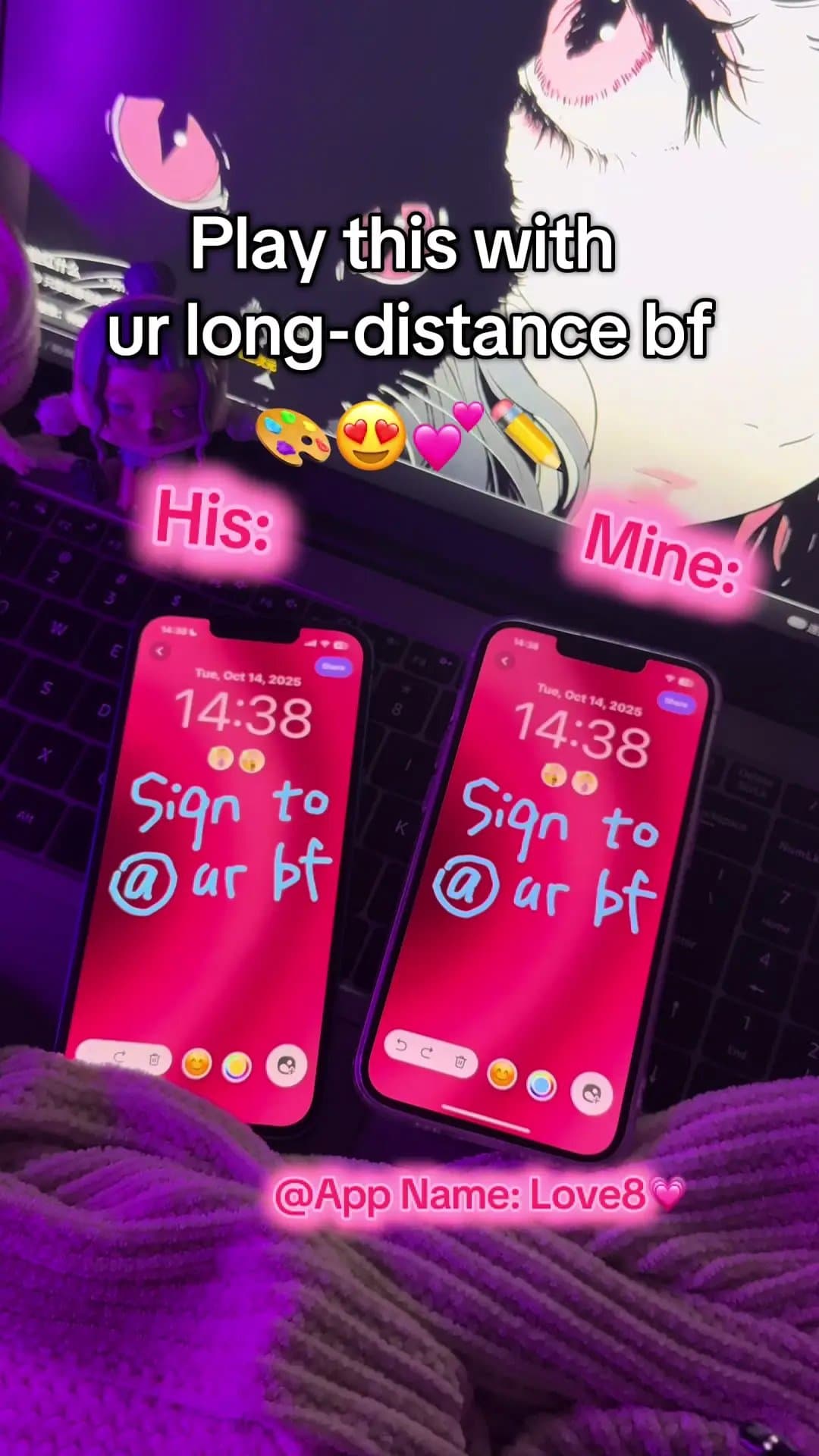 This app allows LDRs to express their love on eachother's lockscreen timely