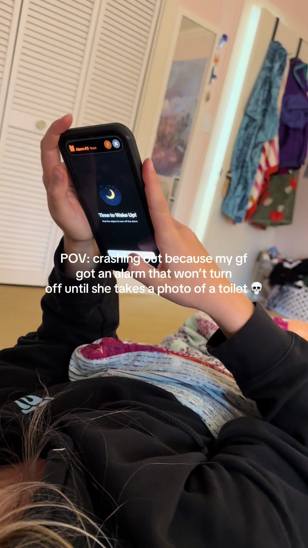 POV: crashing out because my gf
got an alarm that won't turn
off until she takesโฆ