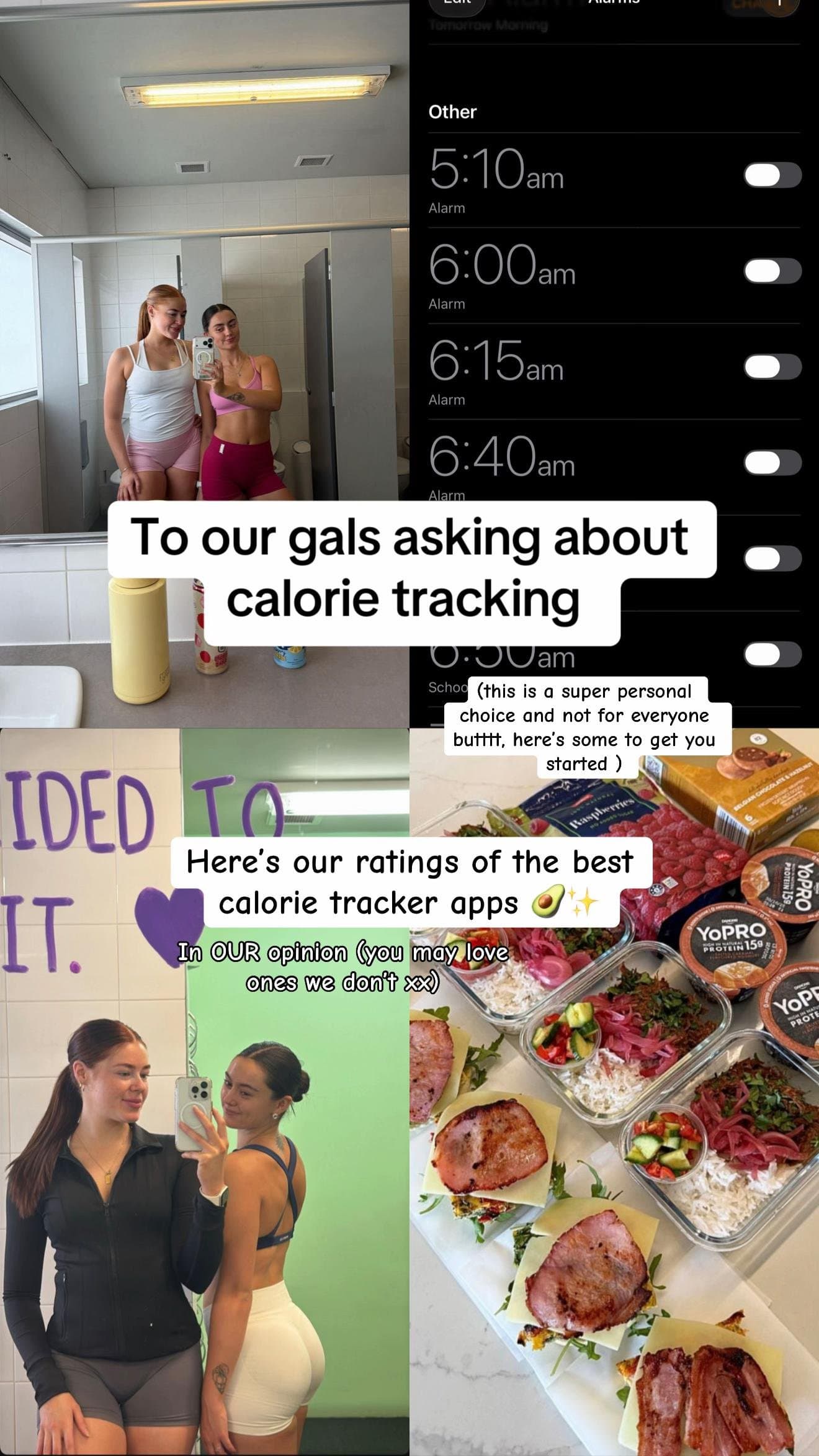 To our gals asking about
calorie tracking
(this is a super personal
choice and n…