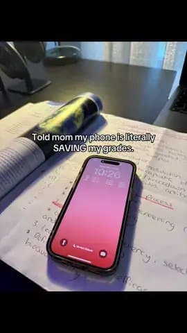 Told mom my phone is literally
SAVING my grades.
She said: "Oh you started
usβ¦