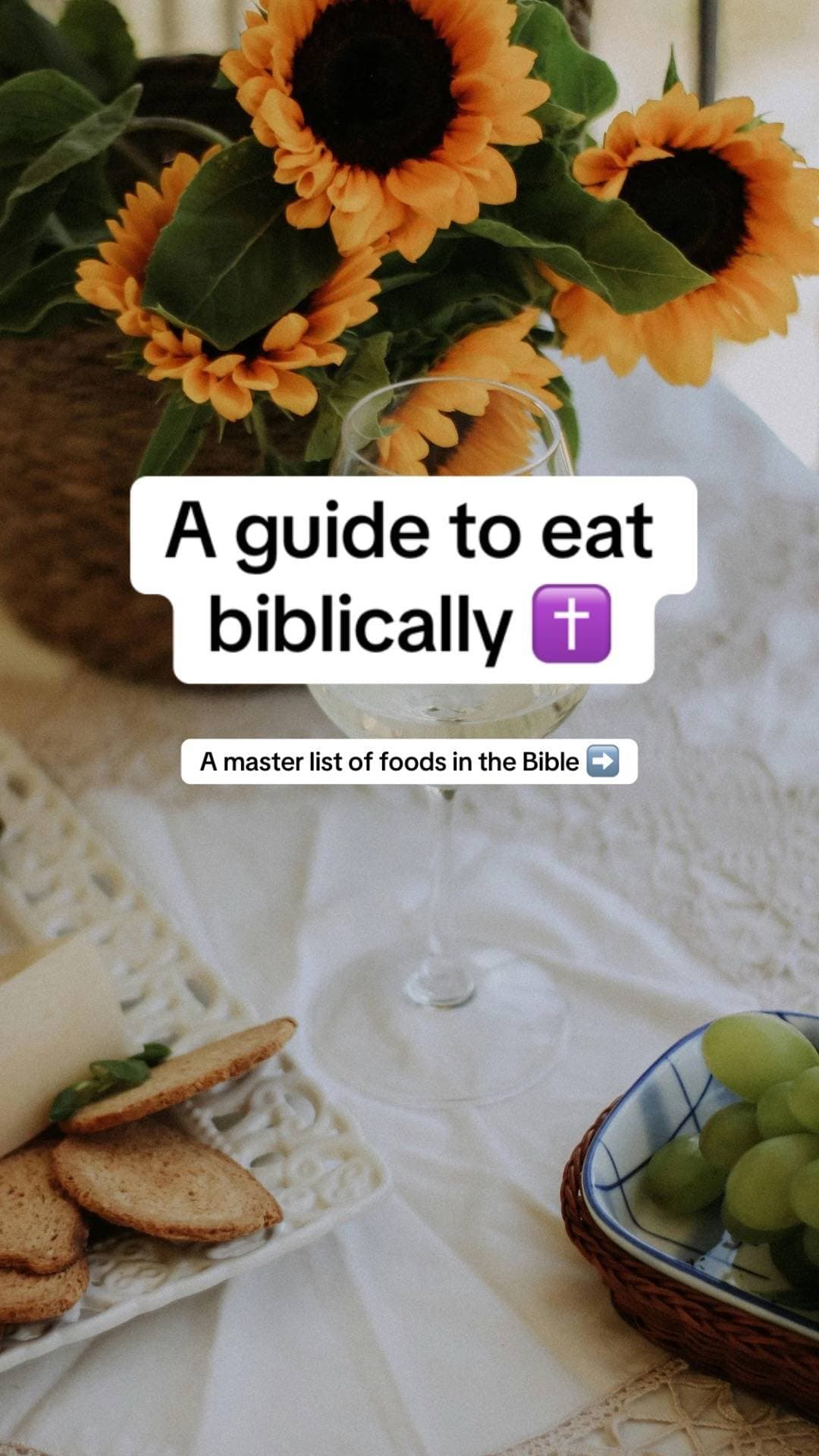 A guide to eat
biblically ✝️
A master list of foods in the Bible ➡️