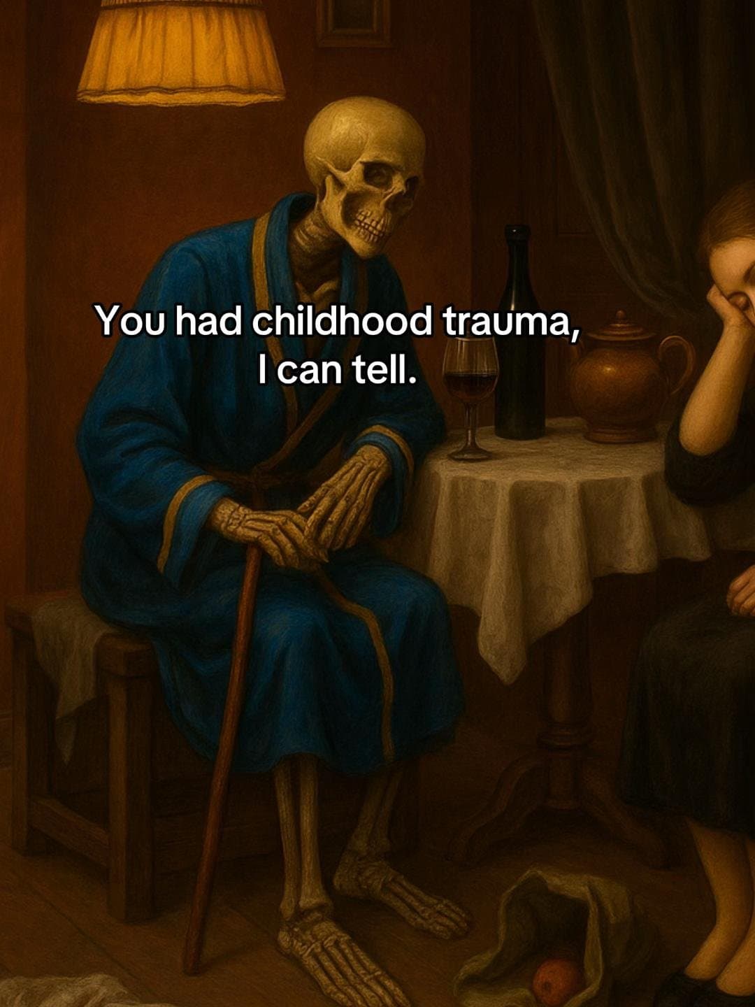 You had childhood trauma,
I can tell.