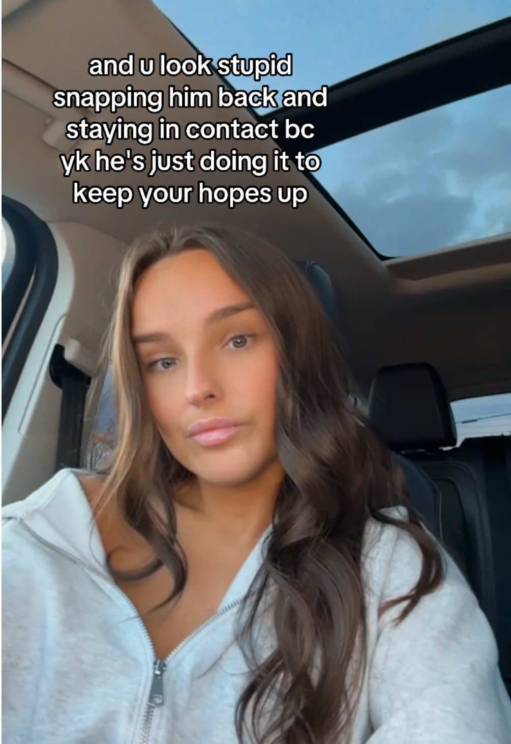 and u look stupid
snapping him back and
staying in contact bc
yk he's just doing…