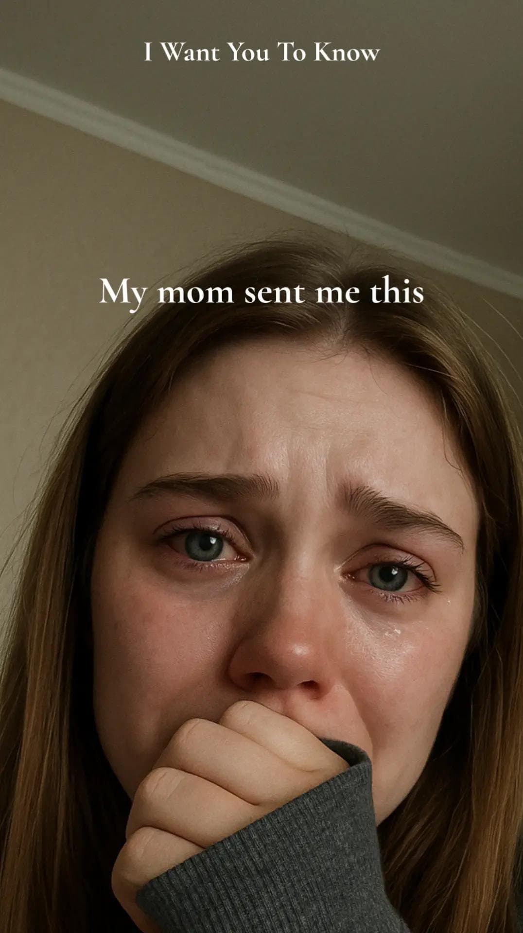 I Want You To Know
My mom sent me this