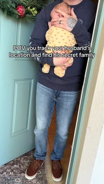 POV you track your husband's location and find his secret family