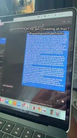 Oh he ainβt reading all that?
#womaninmalefields